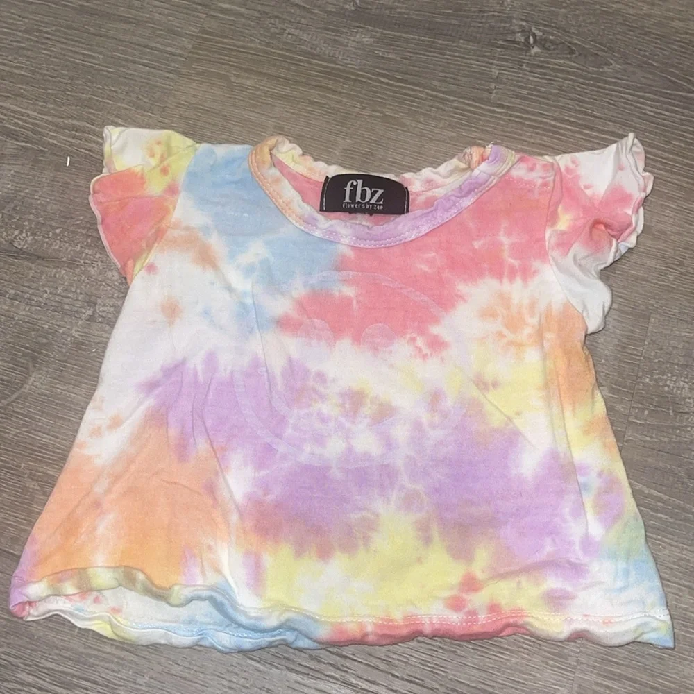 Flowers By Zoe Tie Dye Short Set 12 Months